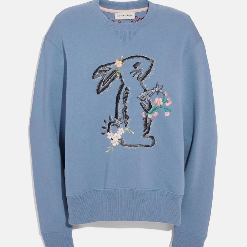 Coach x Selena Gomez bunny sweatshirt S $500- Easter - Picture 5 of 11